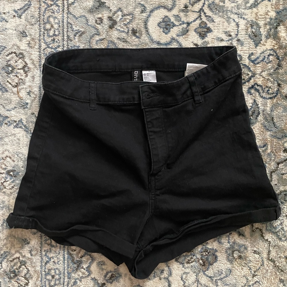 High Waisted Black Shorts